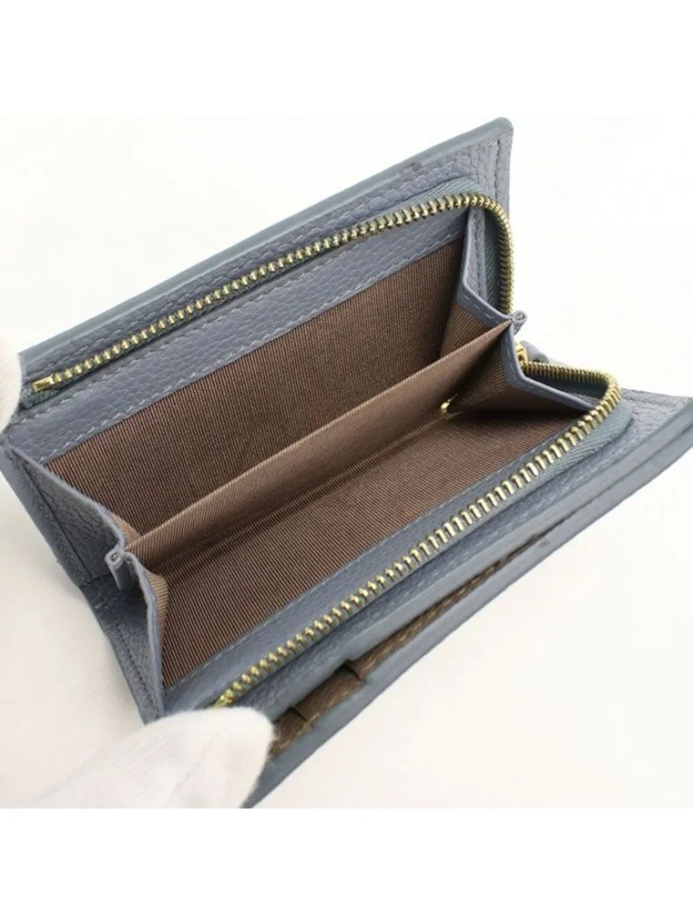 Gucci Bicolor Small Wallet Double Bifold Leather